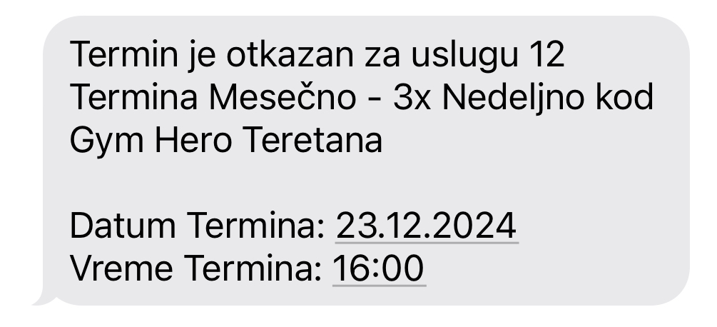 OTKAZAN TERMIN