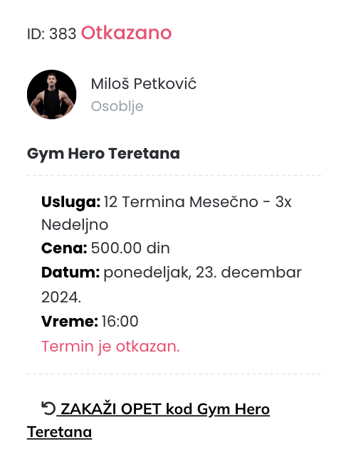 Otkazan Termin